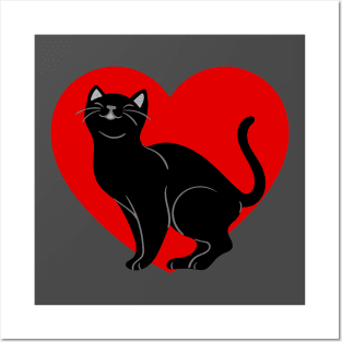 Happy Love Cat Posters and Art